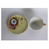 Set of 4 Vintage Porcelain Tea Cup & Saucer Sets with Floral Designs