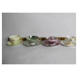 Set of 4 Vintage Floral Teacup and Saucer Sets