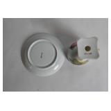 Vintage Pinkie and Floral Tea Set with Cups, Saucers, and Plate