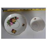 Set of 3 Assorted Bone China Teacup and Saucer Sets