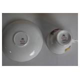 Set of 3 Assorted Bone China Teacup and Saucer Sets