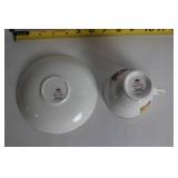 Set of 3 Assorted Bone China Teacup and Saucer Sets