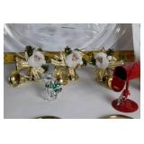 Vintage Holiday Collection with Santa Bear Cookie Jar and Christmas Decorations