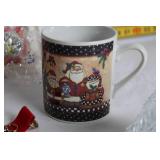 Vintage Holiday Collection with Santa Bear Cookie Jar and Christmas Decorations