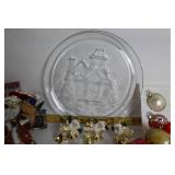 Vintage Holiday Collection with Santa Bear Cookie Jar and Christmas Decorations