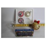 Vintage Holiday Collection with Santa Bear Cookie Jar and Christmas Decorations