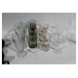 Mixed Glassware Collection with Vases, Pint Glasses, and Cocktail Glasses