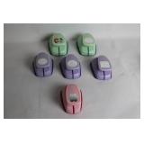 Set of 7 Decorative Craft Punches with Various Designs