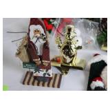 Set of Christmas Decorations with NOEL Stocking Holders and Festive Accents