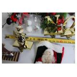 Set of Christmas Decorations with NOEL Stocking Holders and Festive Accents