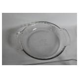Collection of 5 Glass Baking and Pie Dishes including Pyrex and Anchor