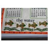 Set of 3 Vintage Beaded Wall Calendars from 1974, 1976, and 1977