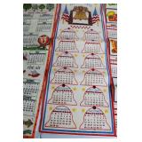 Set of 3 Vintage Beaded Wall Calendars from 1974, 1976, and 1977