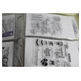 Comprehensive Set of Rubber Stamps and Ink Pads with Storage Binder