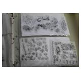 Comprehensive Set of Rubber Stamps and Ink Pads with Storage Binder