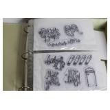 Comprehensive Set of Rubber Stamps and Ink Pads with Storage Binder