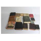 Collection of 14 Vintage Hardcover Books and Bibles