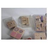 Large Assortment of Decorative Rubber Stamps with Various Designs