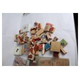 Large Assortment of Decorative Rubber Stamps with Various Designs