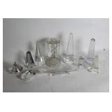 Collection of 10 Crystal and Glass Decor Pieces