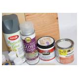 Set of Wood Panels and Assorted Painting & Craft Supplies