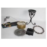 Collection of Vintage Halloween Decor and Metal Stand