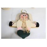 Assorted Home Decor with Clock, Birdhouse, and Rustic Angel