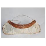 Miniature Birch Bark Canoe and Backpack Set