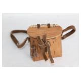 Miniature Birch Bark Canoe and Backpack Set