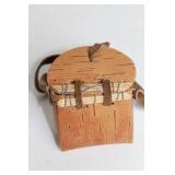 Miniature Birch Bark Canoe and Backpack Set
