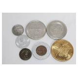 Collection of 11 Commemorative and Novelty Coins in Altoids Tin