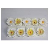 Set of 4 Ceramic Floral Napkin Holders