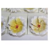 Set of 4 Ceramic Floral Napkin Holders