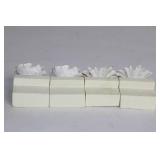 Set of 4 Ceramic Floral Napkin Holders