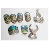Collection of 8 Vintage Souvenir Badges from Austria