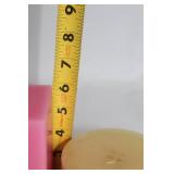 Set of 2 Decorative Candles - Pink and Floral Embedded Design