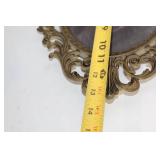 Vintage Ornate Oval Frame with Child Prayer Artwork