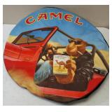 Camel Cigarettes Memorabilia (1) Camel / Joe Cool Spare Tire Cover for a Jeep + (1) Stack of Camel Coasters (View Photos)