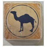 Camel Cigarettes Memorabilia (1) Camel / Joe Cool Spare Tire Cover for a Jeep + (1) Stack of Camel Coasters (View Photos)