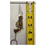 (3) Miniature Metal Gun Keychains / Fold Up Knives