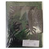 Stylish Assortment - (1) Cloth Drawstring / Backpack - Dragon on the Front (1) Journal - Tree of Life Design & (1) Blue Wooden Trinket Box (View Photos)