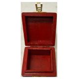 Fashionable Assortment (1) Cloth Tye Dye Shoulder Bag - Sun & Moon Print on Front & Back (1) Journal - Dream Catcher on the Cover (1) Brick Red Trinket Box - Wooden (View Photos)