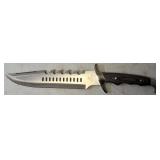 Frost Cutlery Undertaker III - 16" Overall - Silver Pakkawood Handle & Heavy - Duty Nylon Sheath **NEW (See Photos to View Knife & Details)