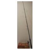 (1) Shimano FX - 2652A - Aeroglass Construction Fishing Pole with (1) Mitchell 230 Reel & (1) Plano Tackle Box with Gear (View Photos)