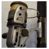 (1) Shimano FX - 2652A - Aeroglass Construction Fishing Pole with (1) Mitchell 230 Reel & (1) Plano Tackle Box with Gear (View Photos)