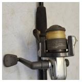 (1) Shimano FX - 2652A - Aeroglass Construction Fishing Pole with (1) Mitchell 230 Reel & (1) Plano Tackle Box with Gear (View Photos)