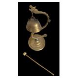 Vintage Chinese Brass Dragon Dinner Bell