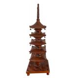 Five Story Japanese Pagoda Decorative Figurine