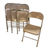Seven Vintage Metal Folding Chairs