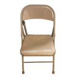 Seven Vintage Metal Folding Chairs